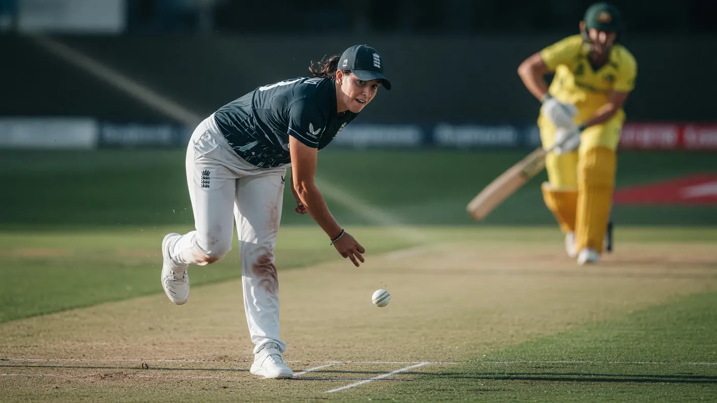 Top-order batting volume in the Women’s T20 World Cup final Tight sideline action of a batter driving through the off side during a women’s T20 international, shallow depth of field
