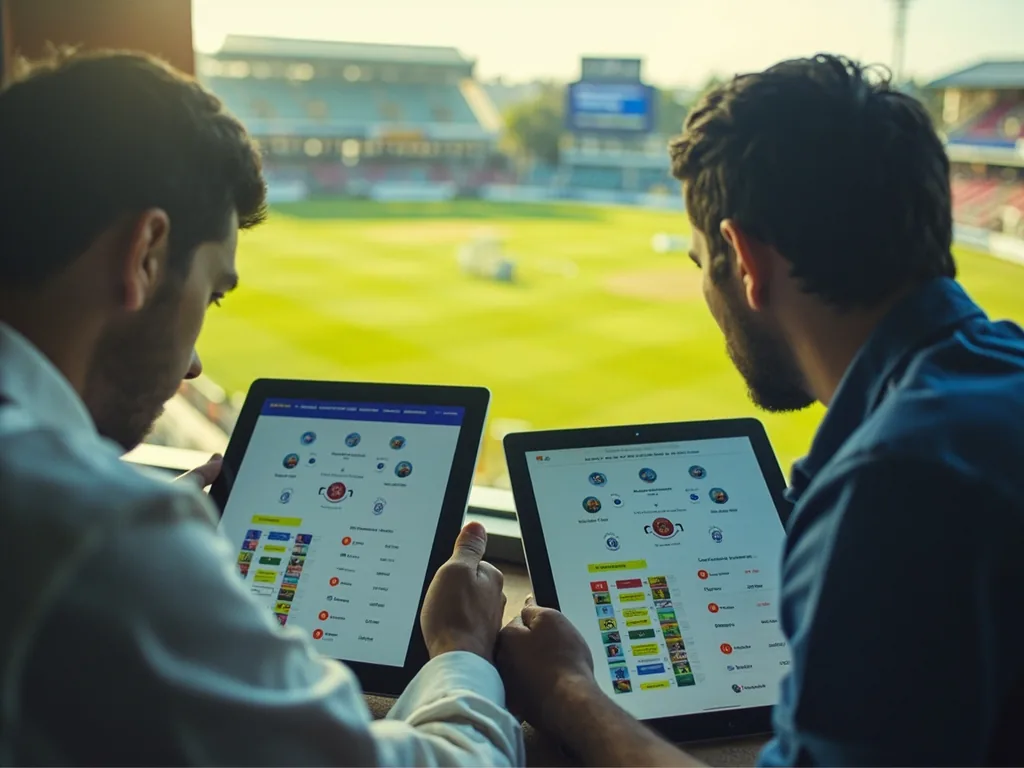 Fantasy cricket contest dashboard showing safe and aggressive captain plans
